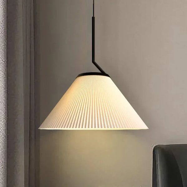 Modern Home Decoration Nordic Pleated Cream LED Pendant Light Living Room Restaurant Bedroom Chandelier Loft Hangling Lamp Salon