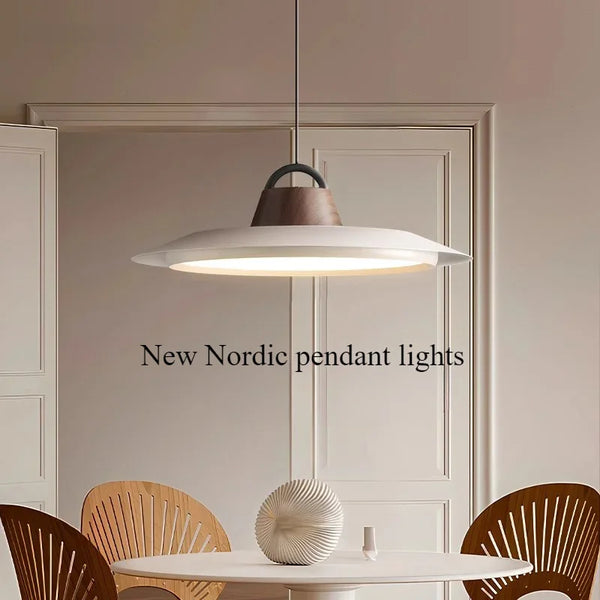 Nordic Pendant Lights Living Room Decor LED Lamp Fisherman's Hat Designer Dining Table Hanging Chandelier Kitchen Lights Fixture