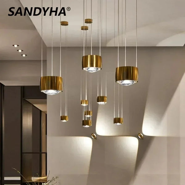 Nordic Modern Designer Ceiling Chandelier Simplicity Golden Led Lights Dining Room Bedroom Bedside Small Pendant Lamp Home Deco