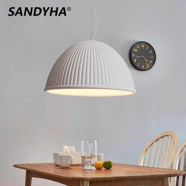 SANDYHA Nordic Felt Pendant Lights Led Hanging Chandelier Living Room Kitchen Island Dining Table Lighting Bedroom Decoration