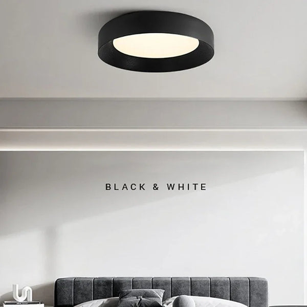 Minimalist Designer LED Ceiling Lamp Modern Nordic White Black Round LED Light for Bedroom Living Room Study Home Decor Fixtures