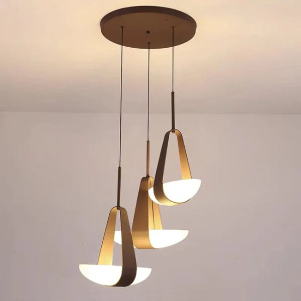 Nordic Salon Lustre Ceiling Chandelier Creative Modern Home Decoration Belt Glass Led Lights Living Room Dining Bedroom Lighting