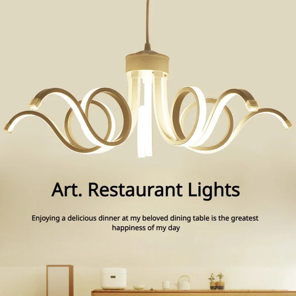 SANDYHA Nordic Modern Home Decoration Salon Chandeliers Fashion Design Led Lights Living Room Dining Bedroom Ceiling Chandelier