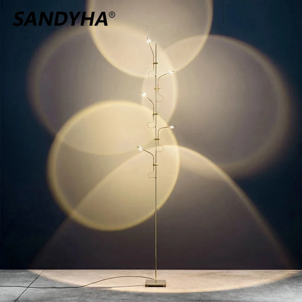 SANDYHA Home Decorations Contemporary Floor Lamp Creative Design Rainbow Modern Led Floor Light Living Room Stand Light Bedroom