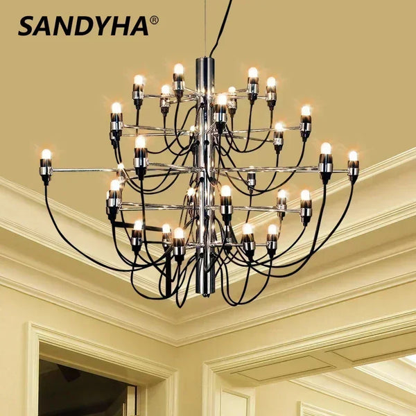 SANDYHA Nordic Design Modern Home Decoration Stair Spider Led Lights Living Room Bedroom Bar Salon Fruit Tree Branch Chandelier