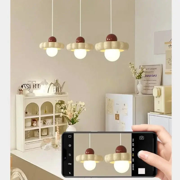 Modern Simple Romantic Flower Pendant Lamp Art Led Chandelier for Dining Room Bedroom Kitchen Island Home Decor Lighting Fixture