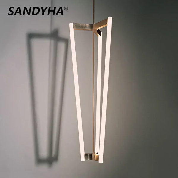 Nordic Modern Ceiling Chandeliers Fashion Minimalist Style Iron Plating Acrylic Led Lights Living Room Bedroom Decor Lightings